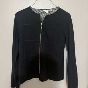 Bobbie Brooks Black Jacket with Checkered Detail